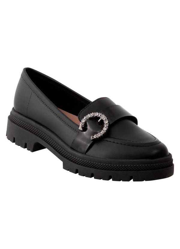 Mocassim Moleca Preto em Sintético