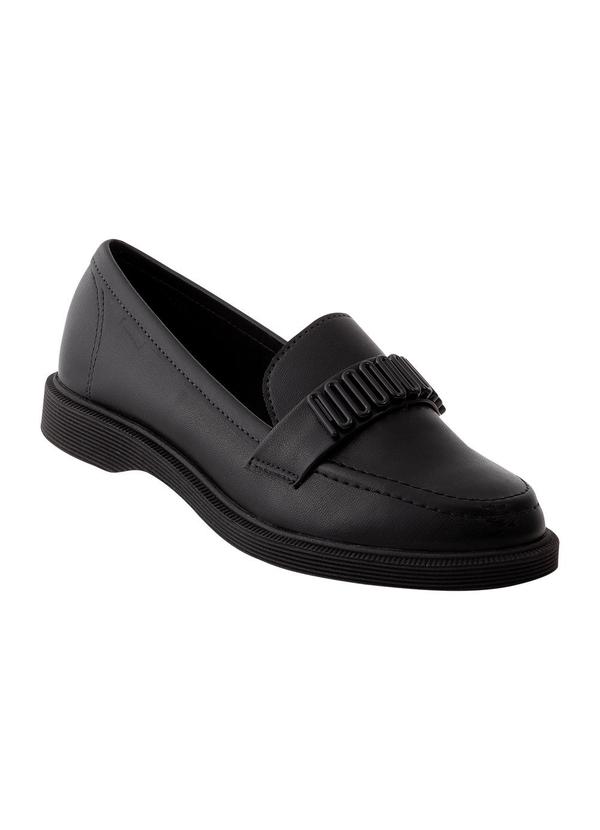 Mocassim Moleca Preto em Sintético