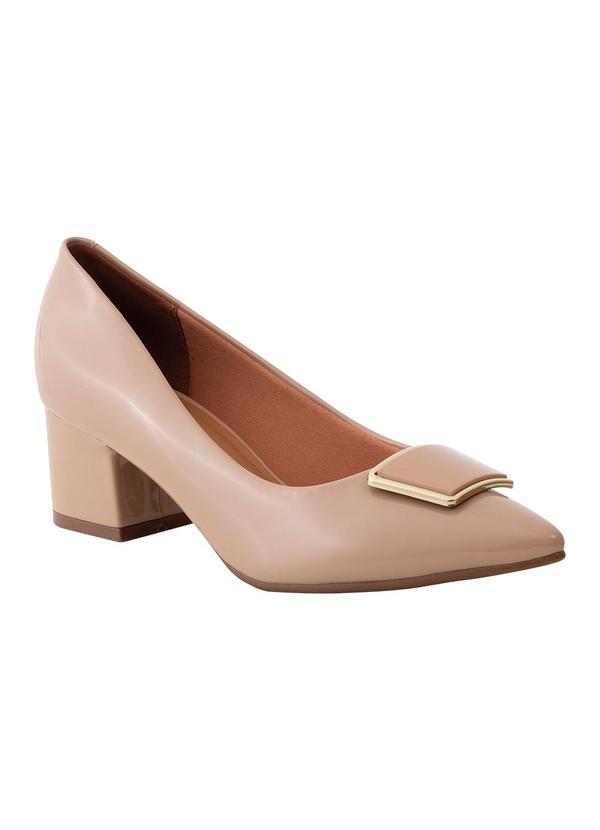 Scarpin Vizzano Bege em Verniz