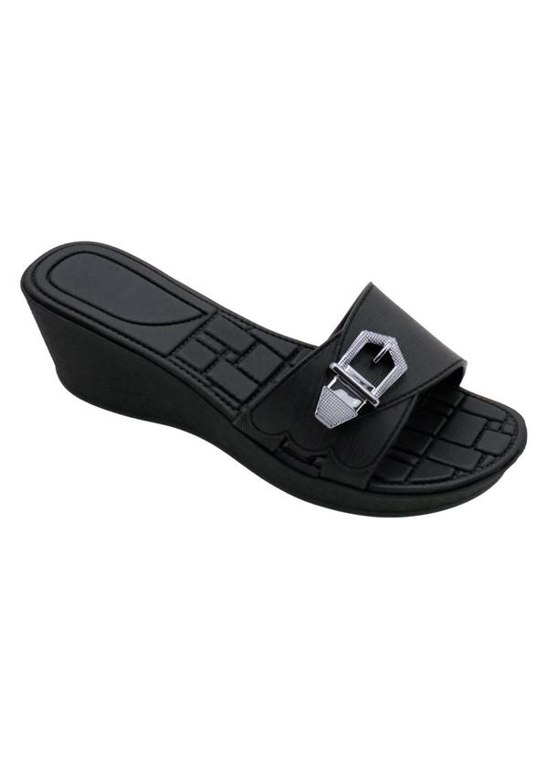Vista 2 Tamanco Preto em Pvc Perfecta Perfecta