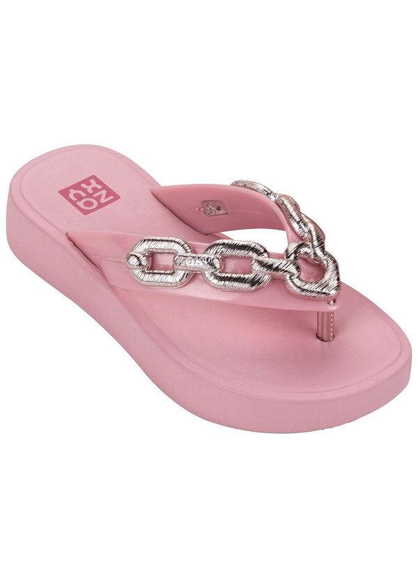 Vista 2 Tamanco Zaxy Chain Rosa Zaxy