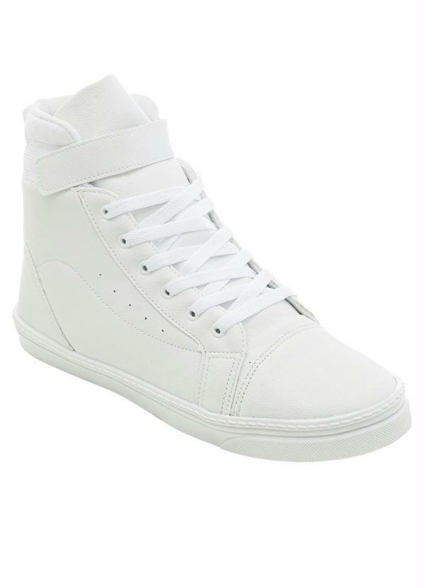 Tênis Branco Cano Médio com Velcro
