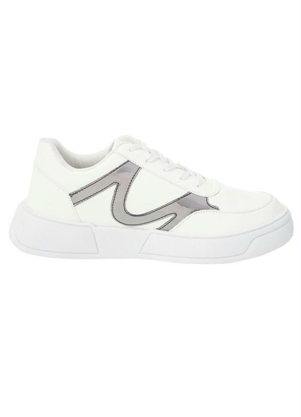 Tênis Casual Branco em Sintético