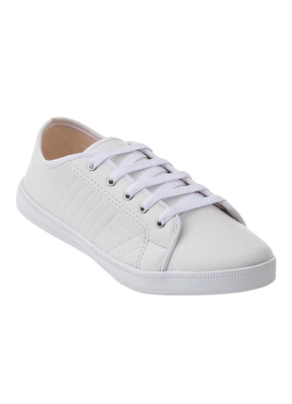Tênis Casual Branco em Sintético