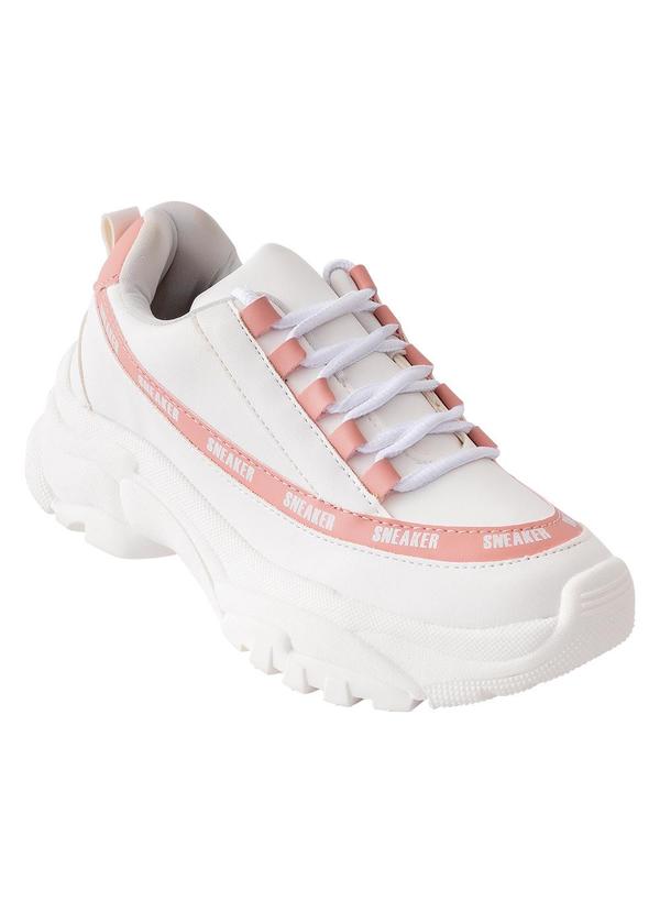 Tênis Casual Branco em Sintético
