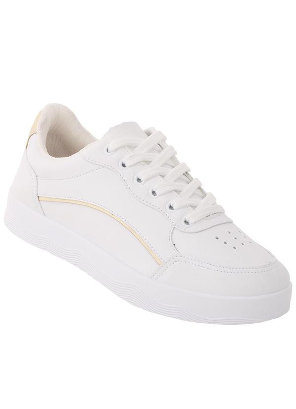Vista 2 Tênis Casual Feminino Branco em Sintético Perfecta Perfecta