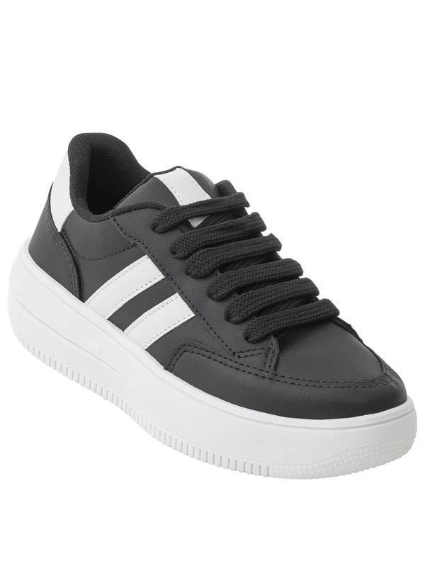 Tênis Casual Preto em Sintético