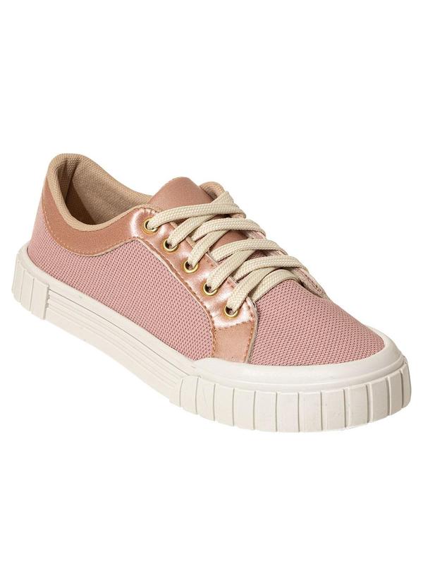 Vista 2 Tênis Casual Rose em Tecido com Sintético Perfecta Perfecta