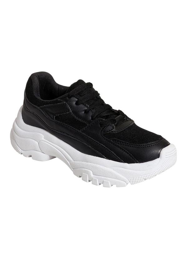Vista 2 Tênis Feminino Preto em Sintético e Mesh Perfecta Perfecta