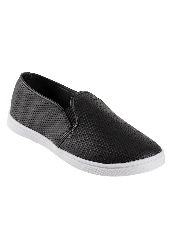 Tênis Feminino Preto em Sintético Texturizado