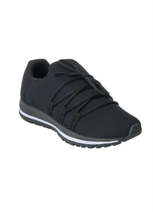 Tênis Esporte Preto com Solado Bicolor