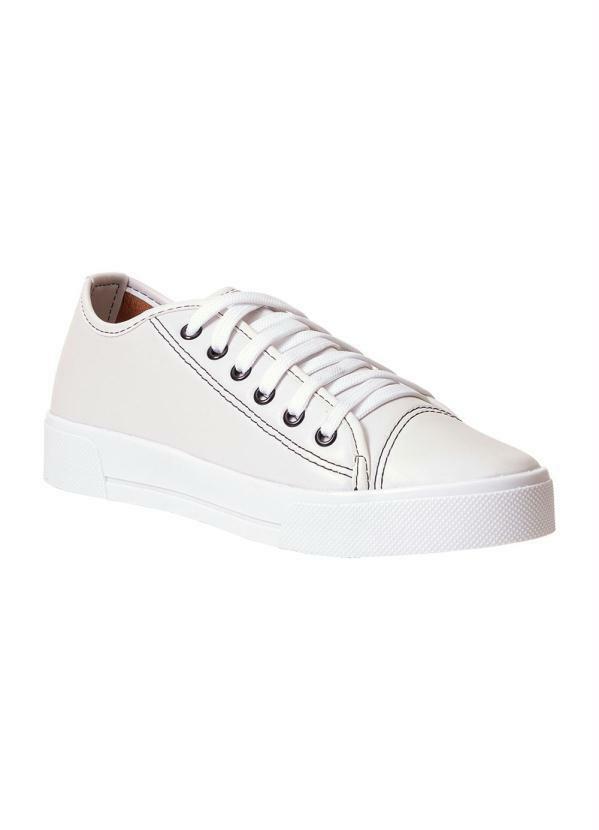 Tênis Casual Branco em Sintético
