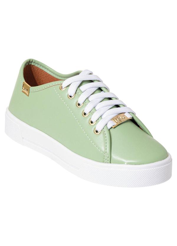 Tênis Casual Verde com Adereço Dourado