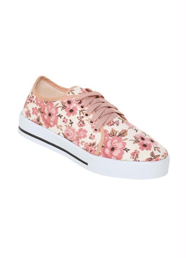 Tênis Floral com Cadarço Extra