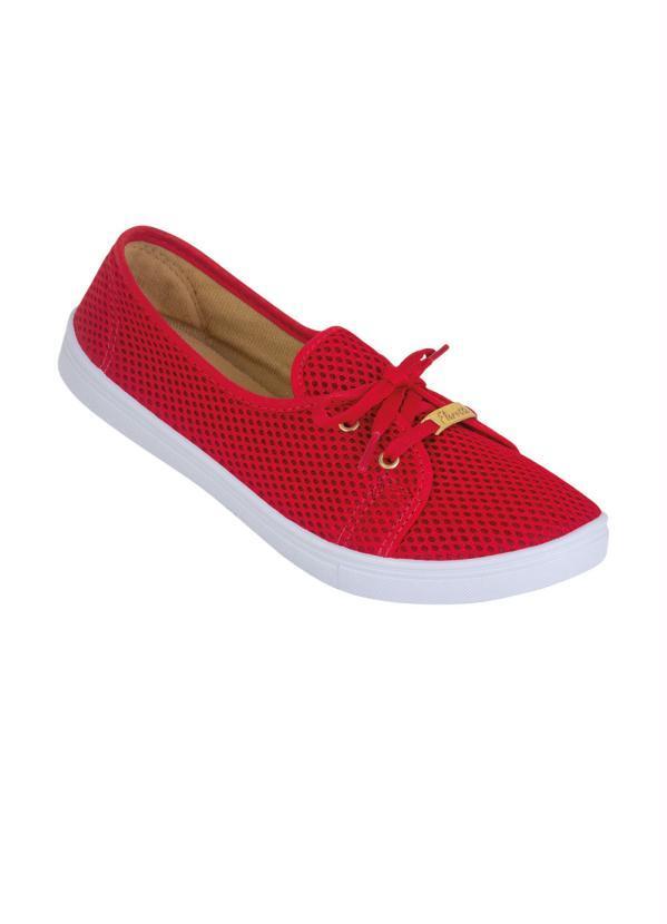 Vista 2 Tênis Vermelho em Tecido Msh Perfecta Perfecta