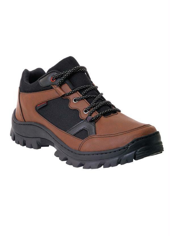 Bota Cano Baixo Castanho em Sintético