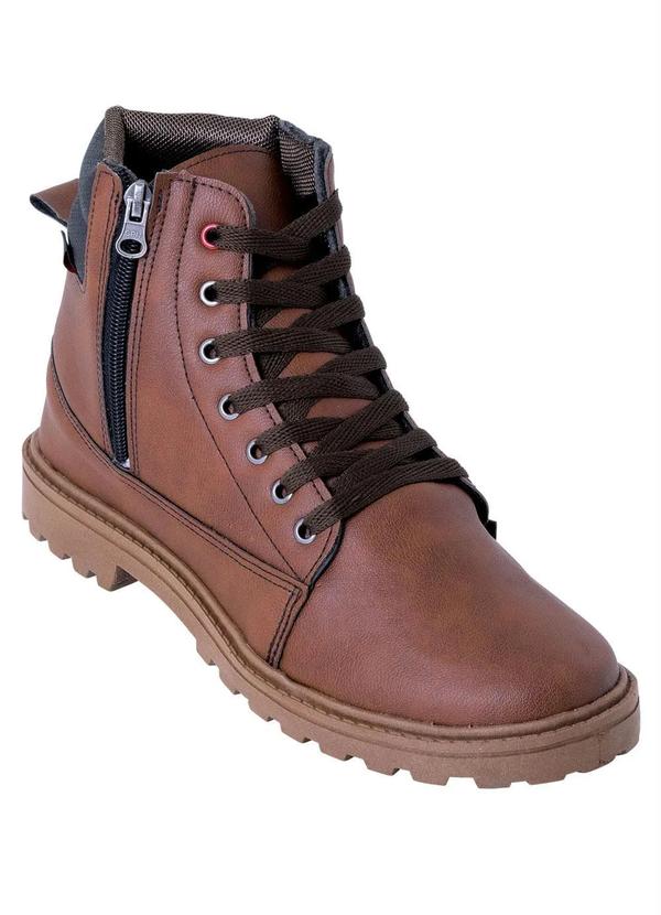 Bota Caramelo com ZÃper Calce Fácil