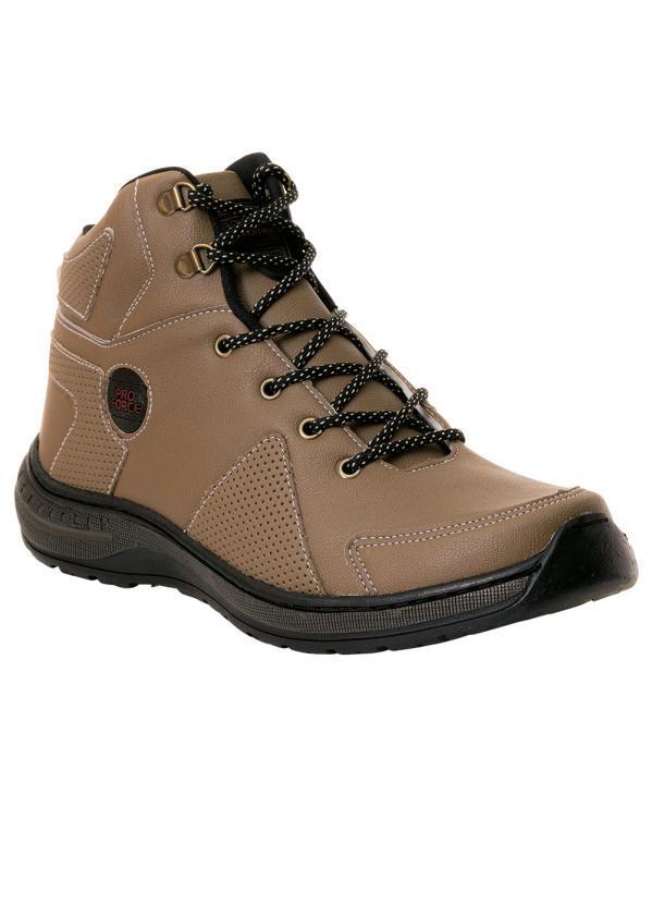 Bota Masculina Bege em Sintético