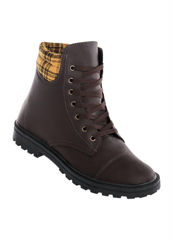 Bota Masculina Café com Cano Médio