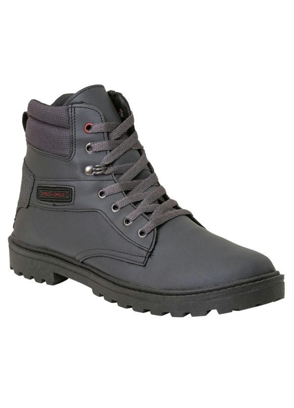 Bota Masculina Cinza em Sintético