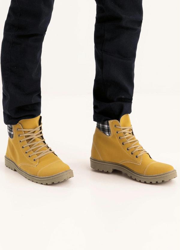 Bota Masculina Mostarda Cano Médio