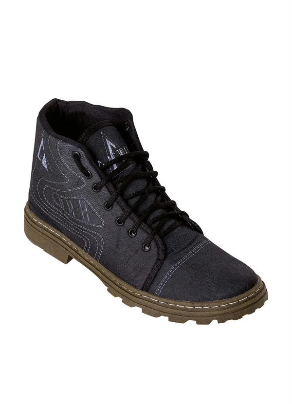 Bota Masculina Petróleo em Tecido com Estampas
