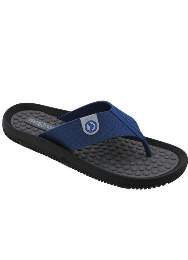 Vista 2 Chinelo Masculino Azul com Palmilha Confort Perfecta Perfecta