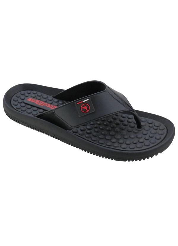 Vista 2 Chinelo Masculino Preto em Pvc Perfecta Perfecta