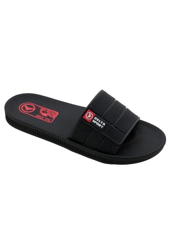 Vista 2 Chinelo Masculino Slide Preto com Sola Flexível Perfecta Perfecta