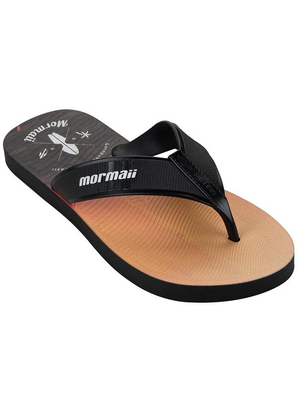 Vista 2 Chinelo Mormaii Tropical Graphics Preto Mormaii