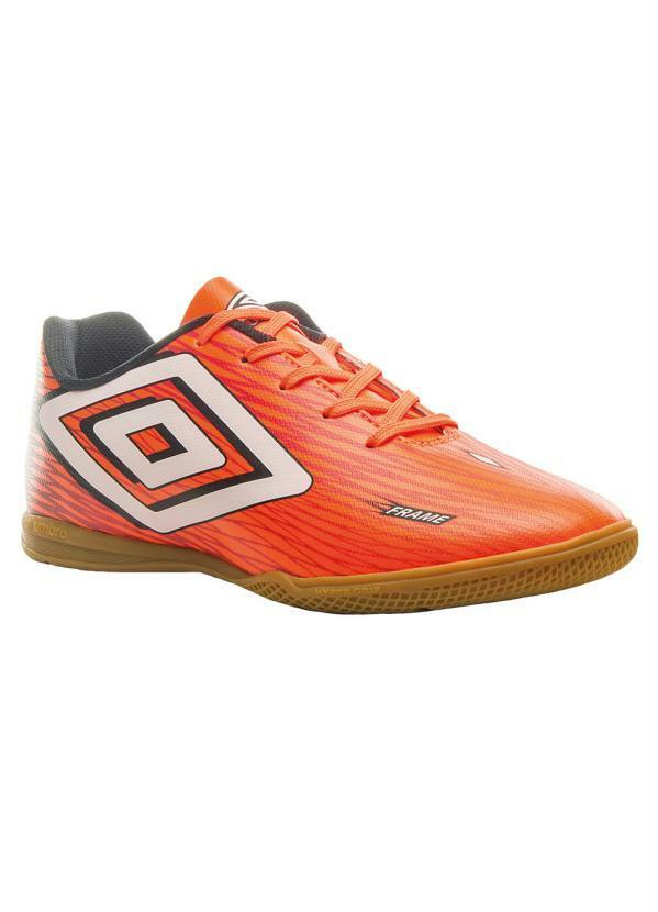 Vista 2 Chuteira Futsal Umbro Frame Flúor/Branco/Preto Umbro