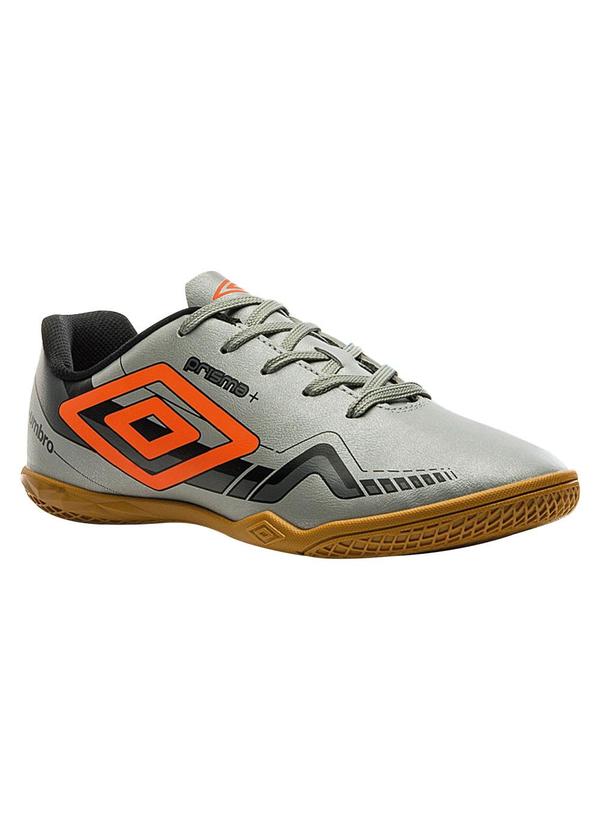 Vista 2 Chuteira Futsal Umbro Prisma+ Cinza Umbro
