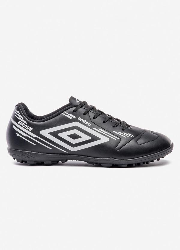 Vista 2 Chuteira Umbro Society Brave Preta Umbro