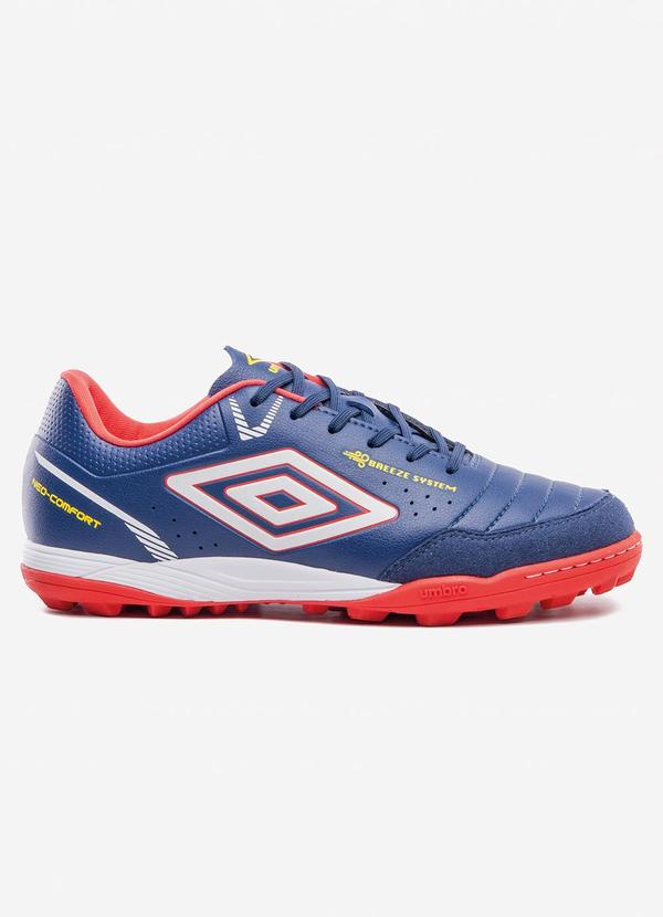 Vista 2 Chuteira Umbro Society Neo-Comfort Azul Umbro