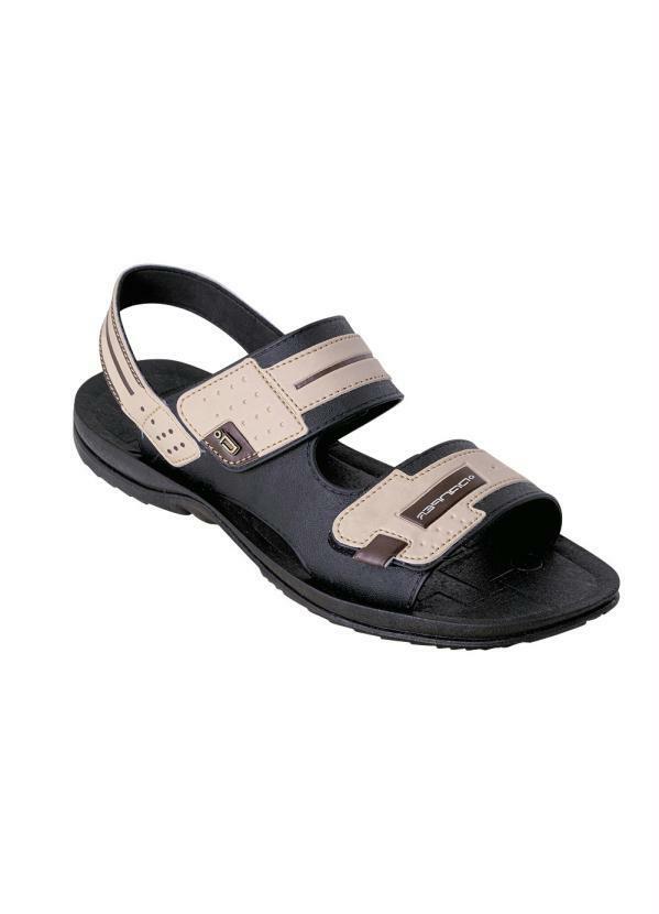 Sandália Masculina Bege com Velcro Duplo