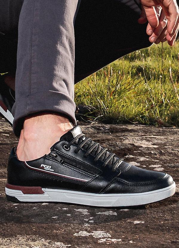 Vista 2 Sapatênis Pegada Preto PEGADA
