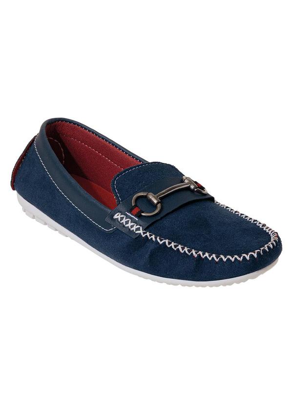 Mocassim Marinho em Camurça