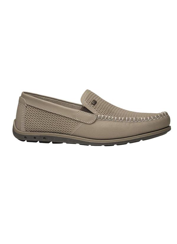 Mocassim Pegada Areia em Couro
