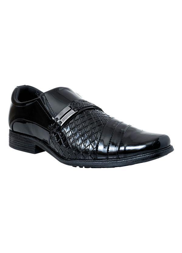 Sapato Social Preto em Sintético Verniz