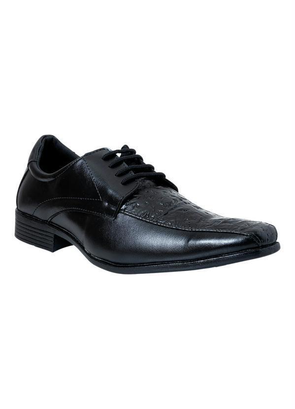 Sapato Social Preto em Sintético