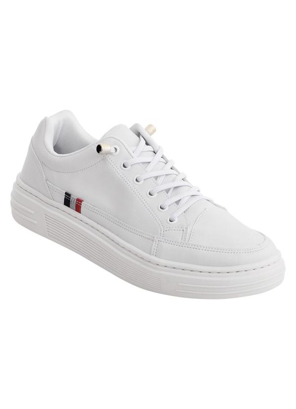 Tênis Casual Branco em Sintético