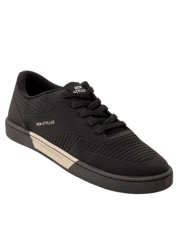 Tênis Casual Preto em Sintético