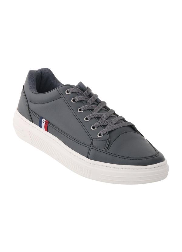 Vista 2 Tênis Masculino Cinza em Material Sintético Perfecta Perfecta
