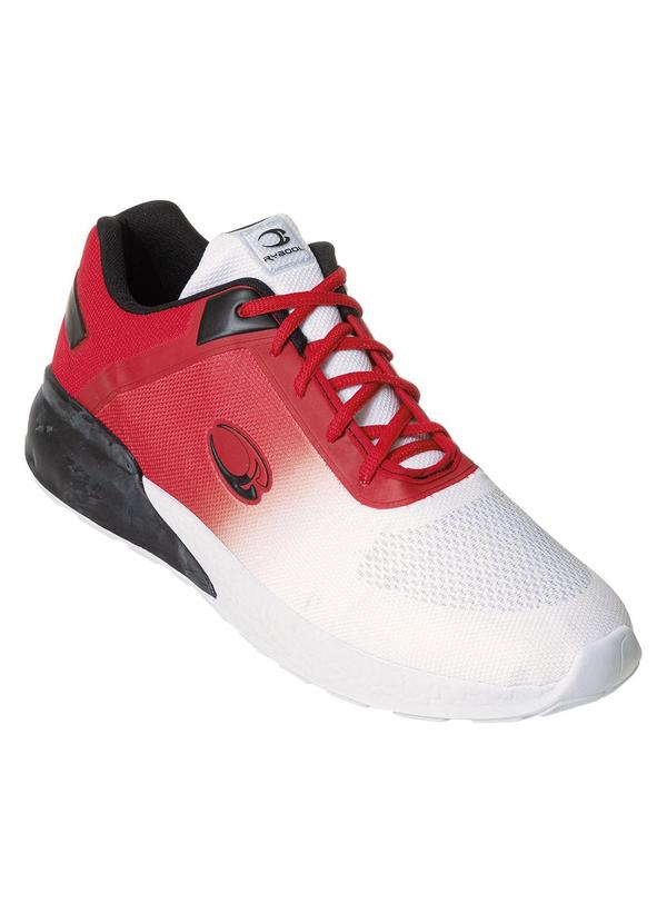Tênis Esporte Vermelho em Efeito Degradê