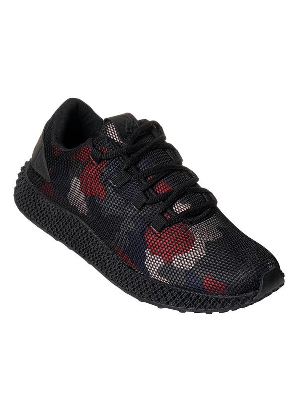 Tênis Esporte Camuflado com Revestimento em Mesh