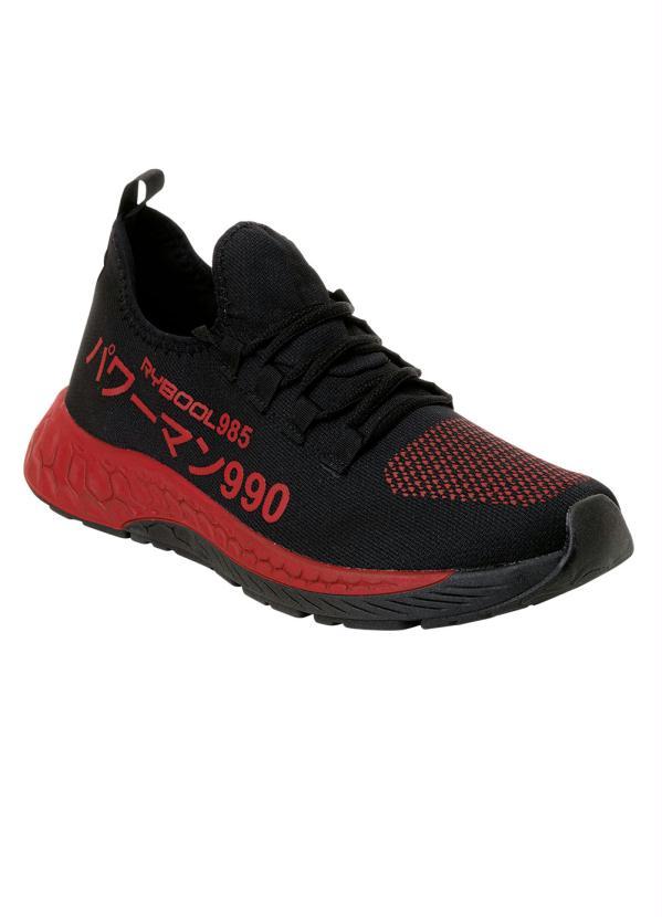 Tênis Esporte Vermelho em Tecido