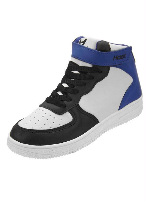 Tênis Modelo Cano Alto Azul com Velcro