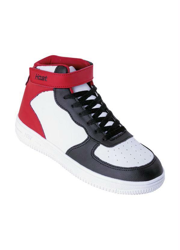Tênis Modelo Cano Alto Vermelho com Velcro