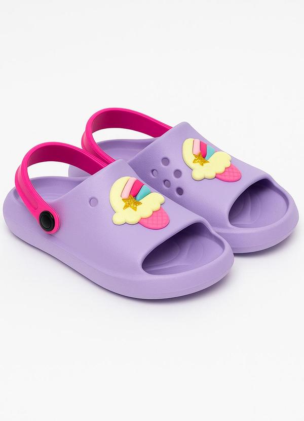 Chinelo Infantil com Tiras Sorvete Lilás