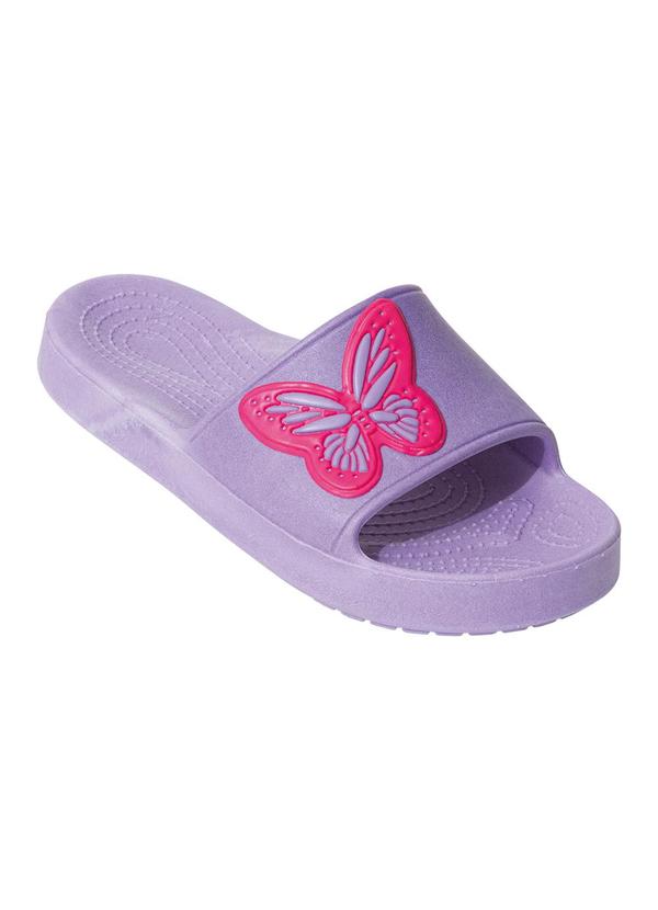 Chinelo Infantil Lilás com Detalhe de Borboleta